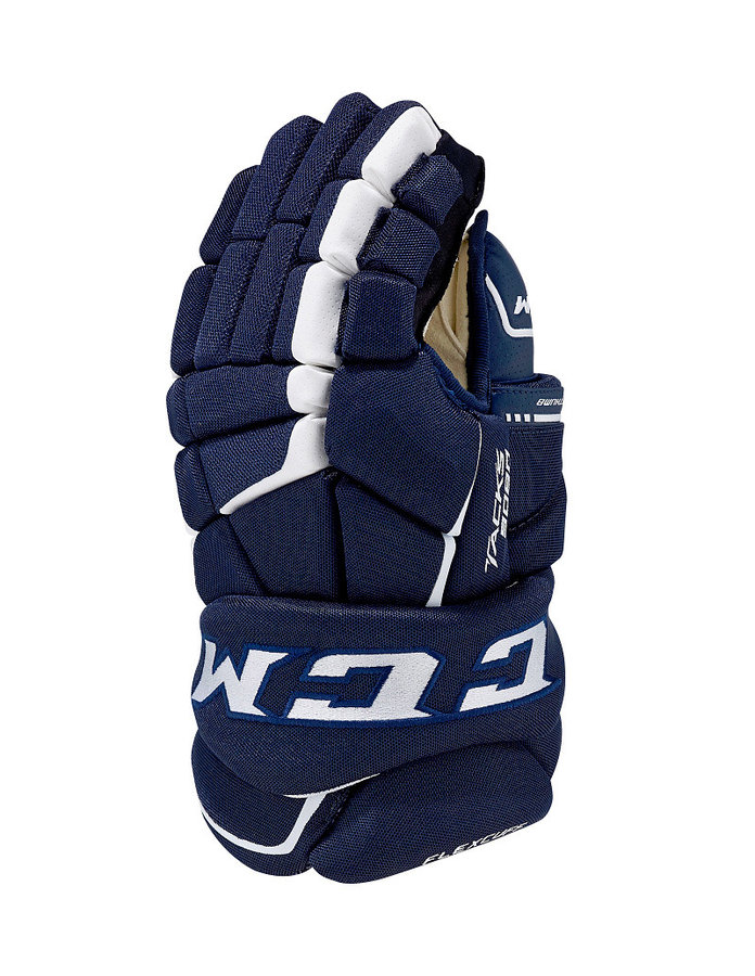 Bílo-modré hokejové rukavice - junior CCM - velikost 10&amp;quot;