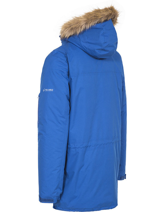 Modrá zimní pánská bunda s kapucí Trespass