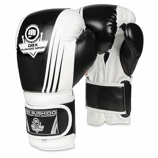 Bílo-černé boxerské rukavice Bushido