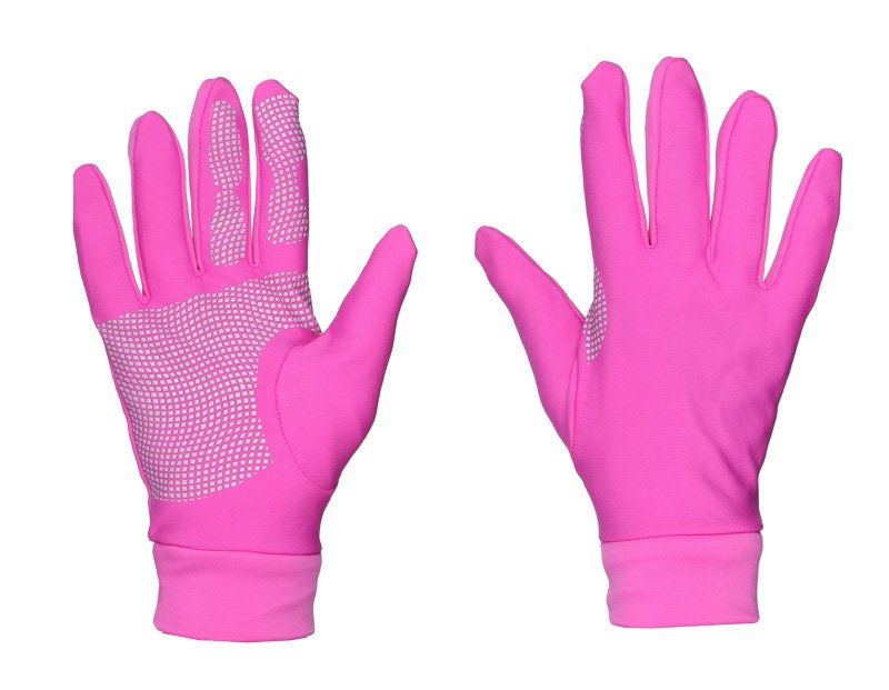 Růžové zimní běžecké rukavice Merco