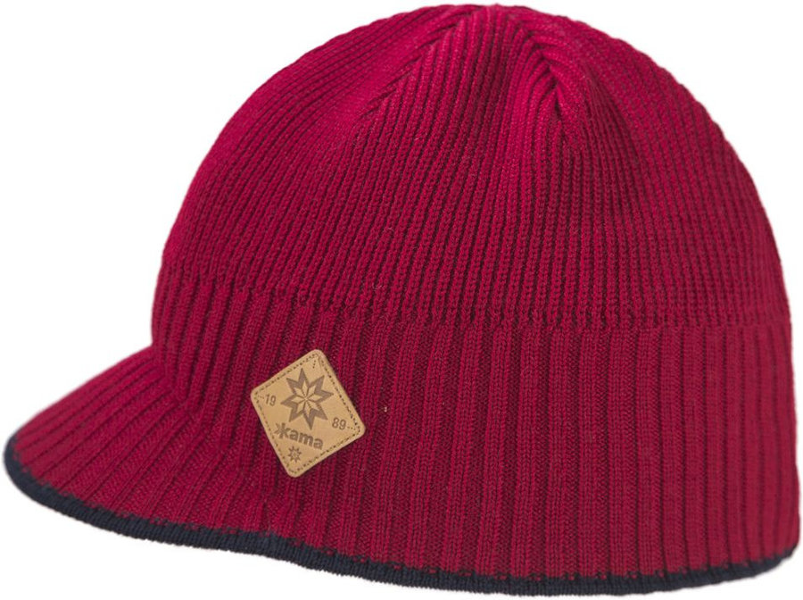 Červená dámská zimní čepice Kama - univerzální velikost