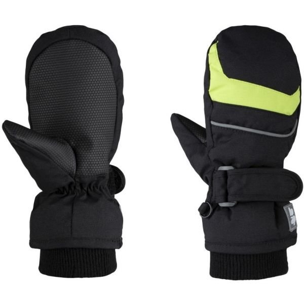 Černo-zelené dětské zimní rukavice Loap - velikost 12