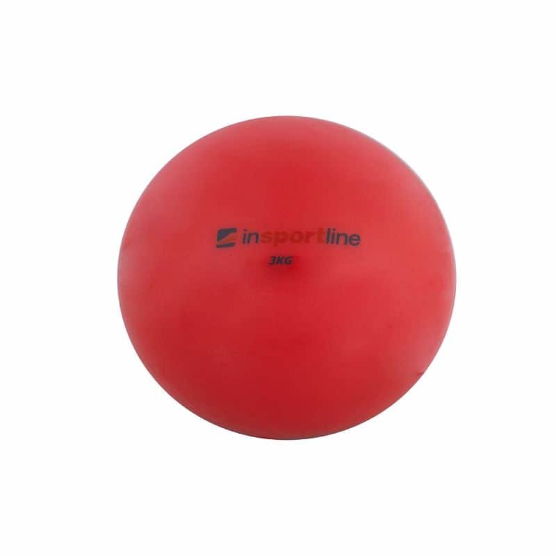 Červený míč na jógu inSPORTline - 3 kg