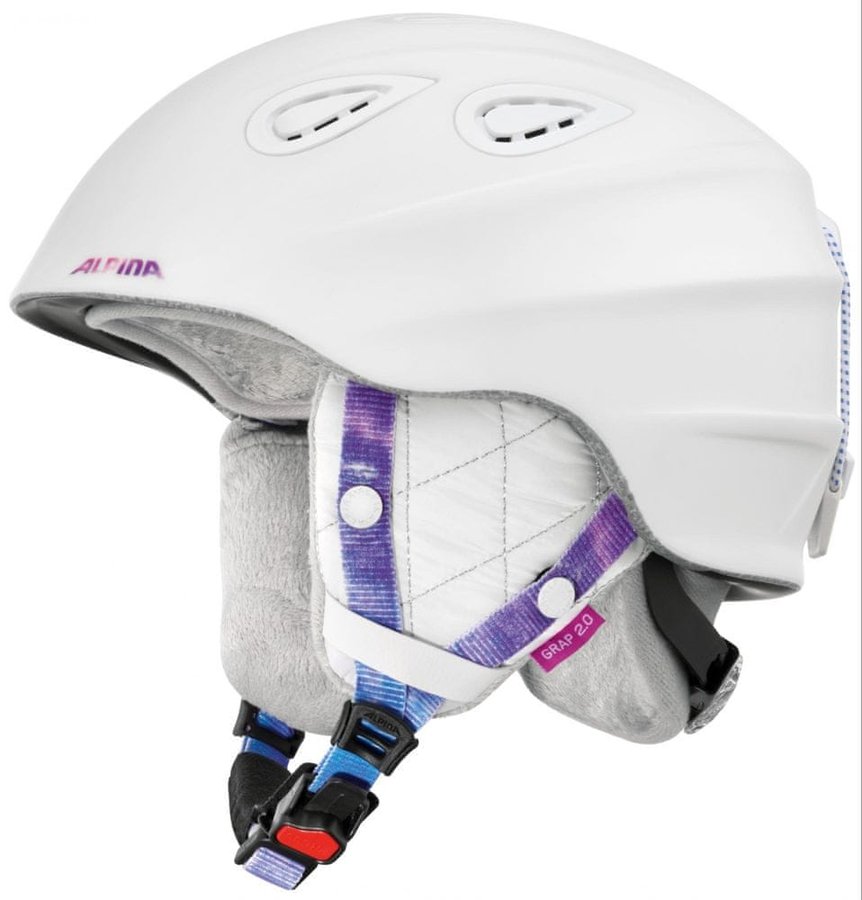 Bílá dámská helma na snowboard Alpina - velikost 54-57 cm