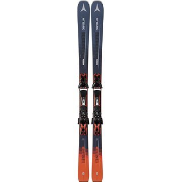 Modro-oranžové lyže s vázáním Atomic