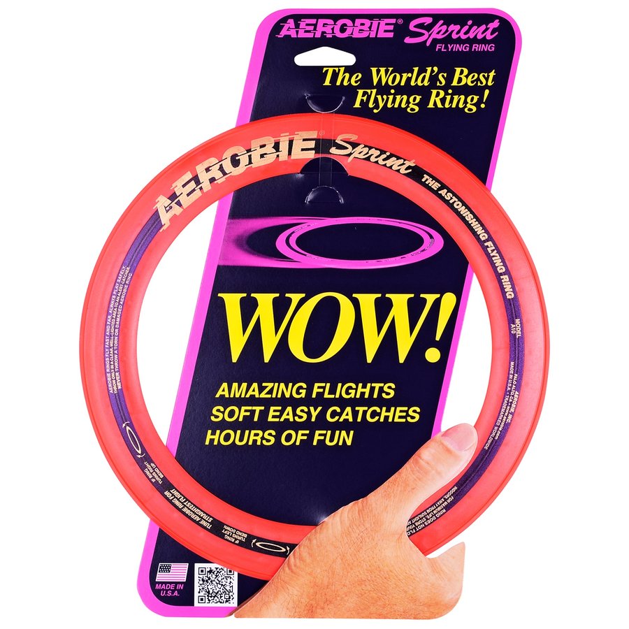 Oranžový plastový létající kruh Aerobie - průměr 25 cm