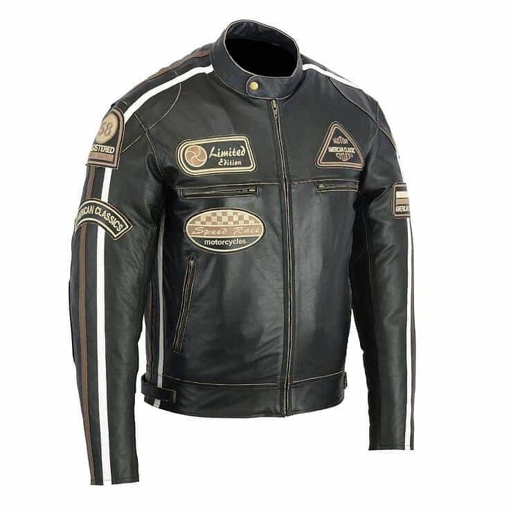 Černá motorkářská bunda 2058, BOS - velikost S