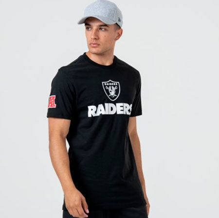 Černé pánské tričko s krátkým rukávem "Oakland Raiders", New Era - velikost M