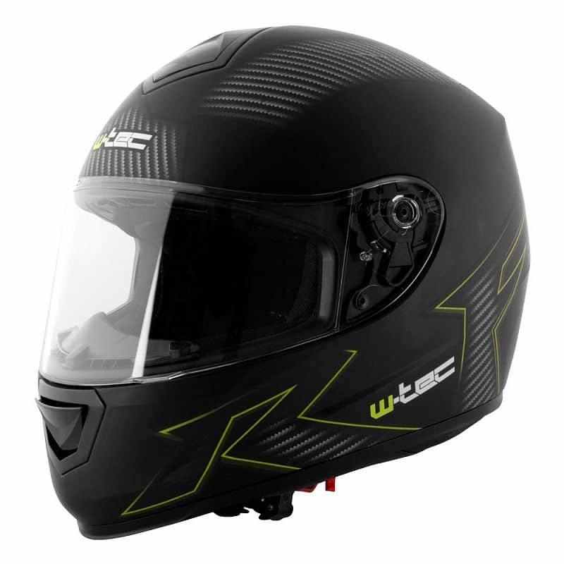 Černá helma na motorku W-TEC