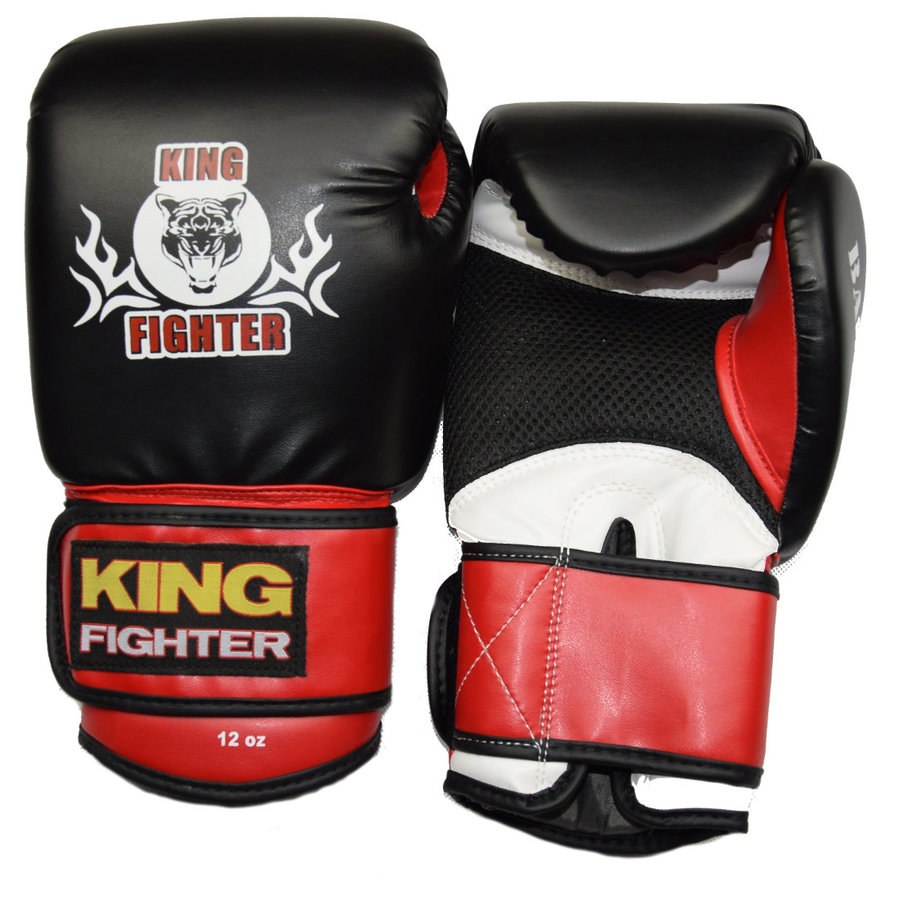 Černo-červené boxerské rukavice King fighter
