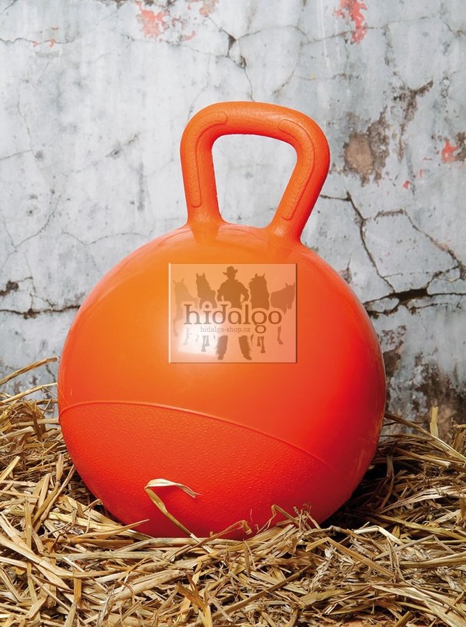 Oranžový míč pro koně Harry's Horse - průměr 25 cm