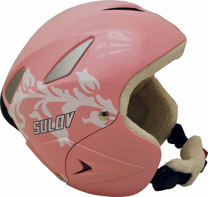 Růžová dívčí lyžařská helma Sulov