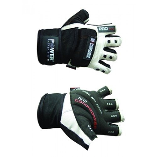 Bílo-černé fitness rukavice Power System