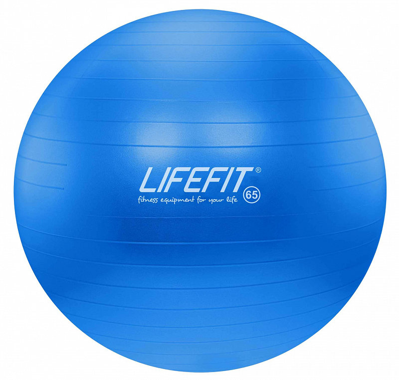 Modrý gymnastický míč ANTI-BURST, Lifefit - průměr 65 cm