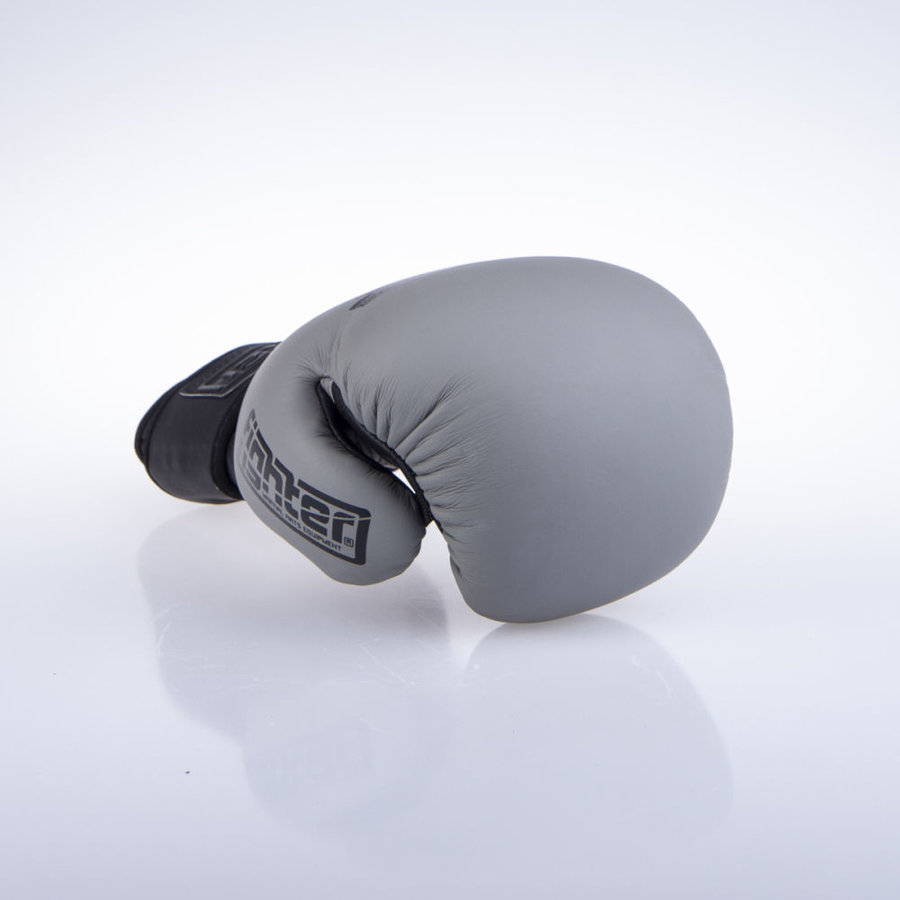 Šedé boxerské rukavice Fighter - velikost 8 oz