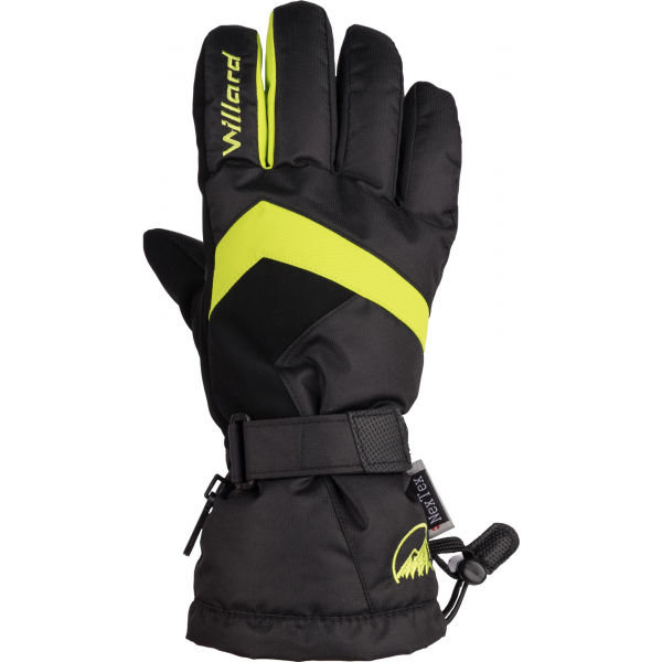 Černo-žluté pánské lyžařské rukavice Willard