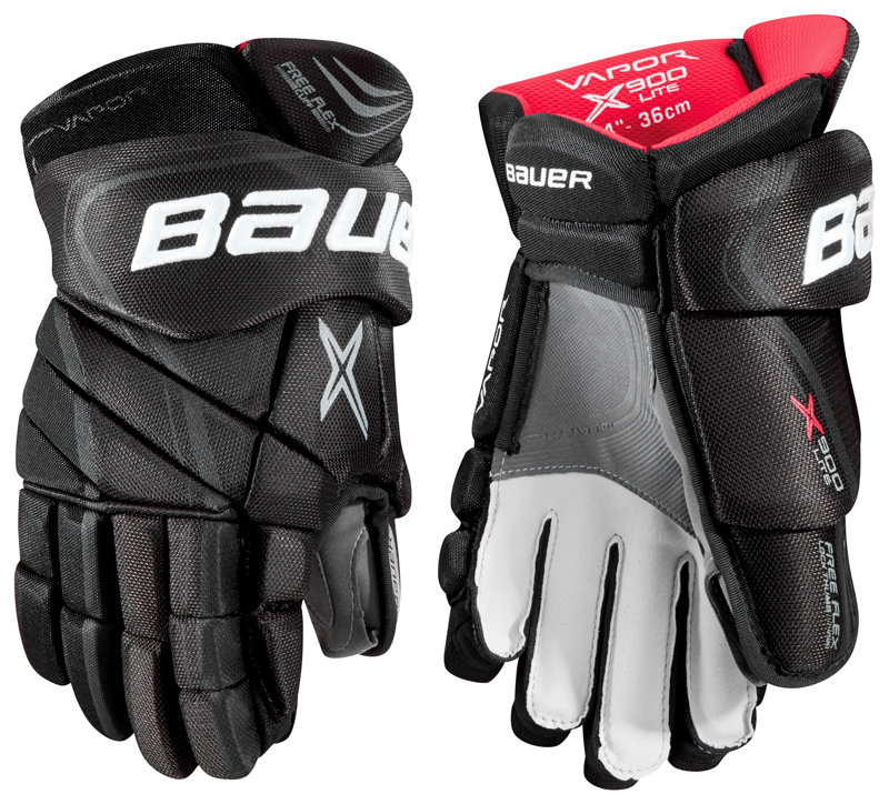 Bílo-černé hokejové rukavice - junior Vapor X900 Lite, Bauer - velikost 12&amp;quot;