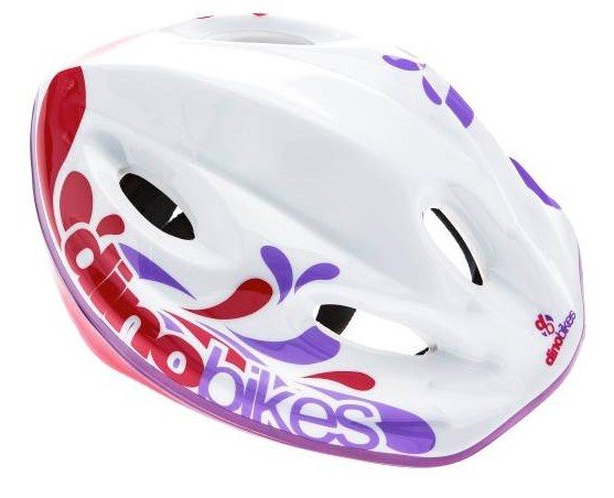 Cyklistická helma - DINO BIKES - Dětská přilba Girl bílo-růžovo-fialová