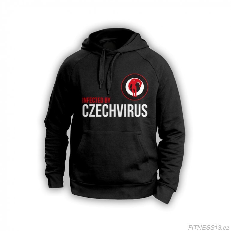 Černá pánská mikina Czech Virus