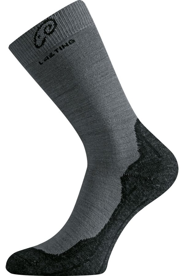 Černo-šedé pánské trekové ponožky Lasting - velikost 34-37 EU