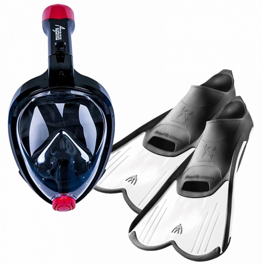 Potápěčská sada - AGAMA Šnorchlovací set celoobličejová maska + ploutve Cressi LIGHT