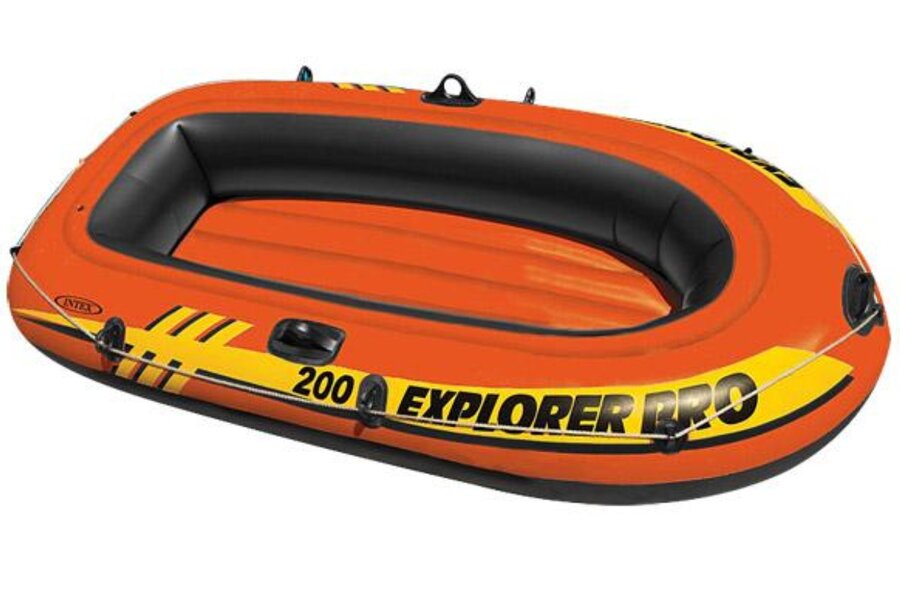 Oranžový nafukovací člun s nafukovacím dnem pro 1 osobu Explorer Pro 200, INTEX