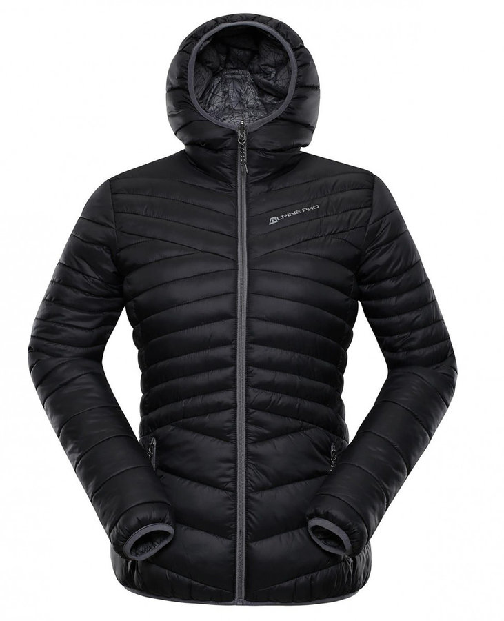 Černá zimní dámská bunda s kapucí Alpine Pro