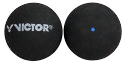 Černý míček na squash "modrá tečka" Victor - 1 ks