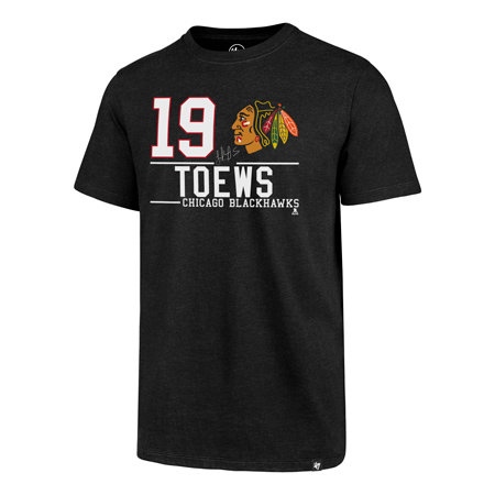 Černé pánské tričko s krátkým rukávem "Jonathan Toews", 47 Brand