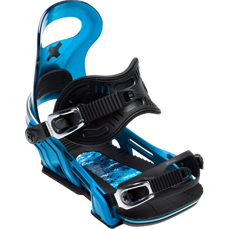 Modré vázání na snowboard Bent Metal - velikost M