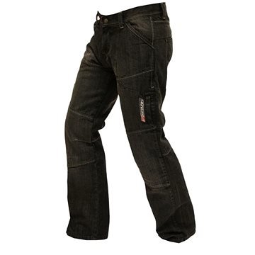 Černé pánské motorkářské kalhoty Spark