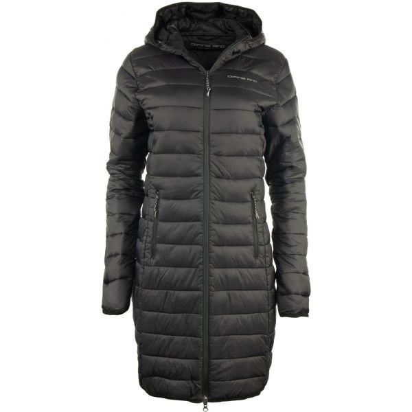 Černý prošívaný dámský kabát Alpine Pro