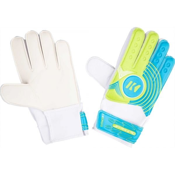Modro-zelené pánské brankářské fotbalové rukavice Kensis