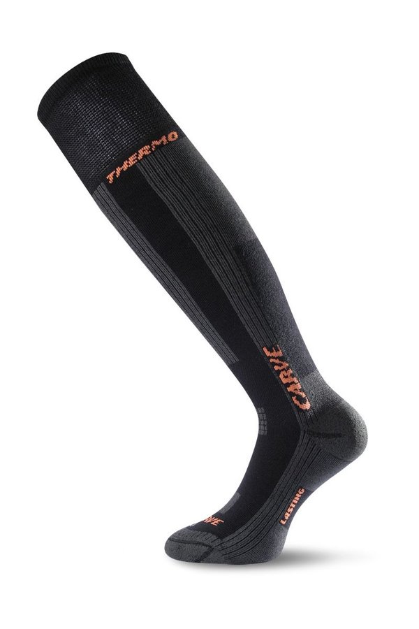 Černo-šedé pánské lyžařské ponožky Lasting