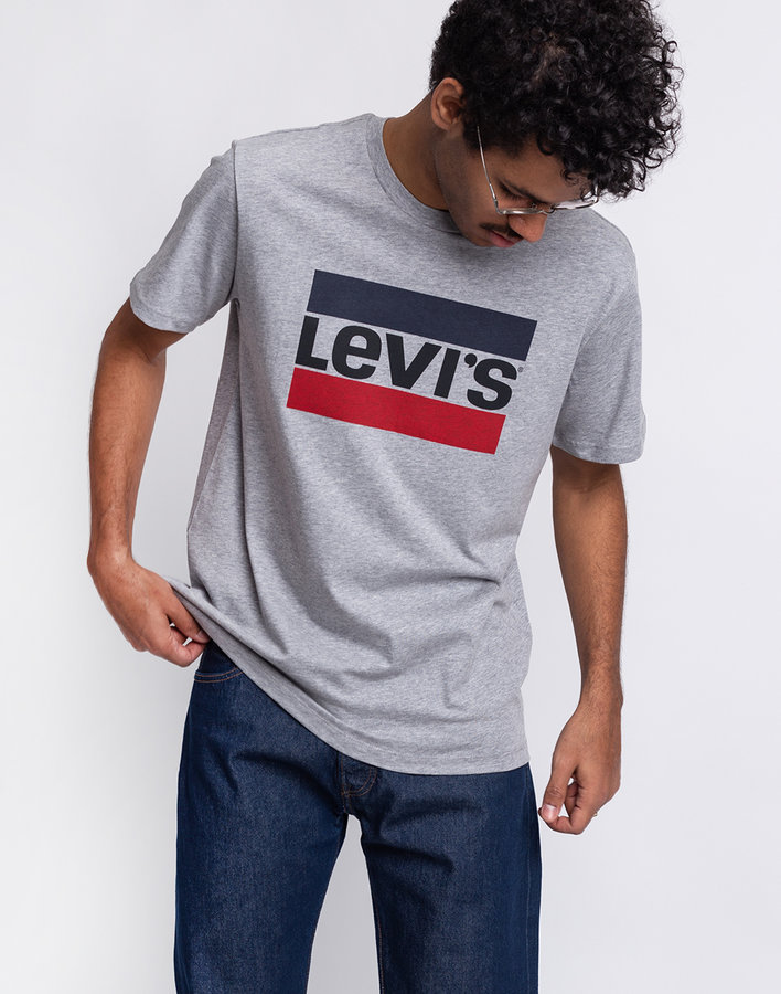 Šedé pánské tričko s krátkým rukávem Levi's