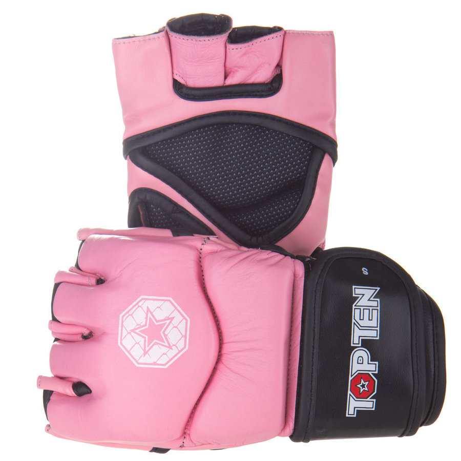 Černo-růžové MMA rukavice Top Ten - velikost M