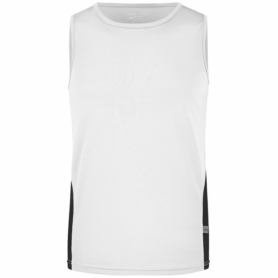 Bílé pánské tričko bez rukávů James &amp;amp; Nicholson - velikost 3XL
