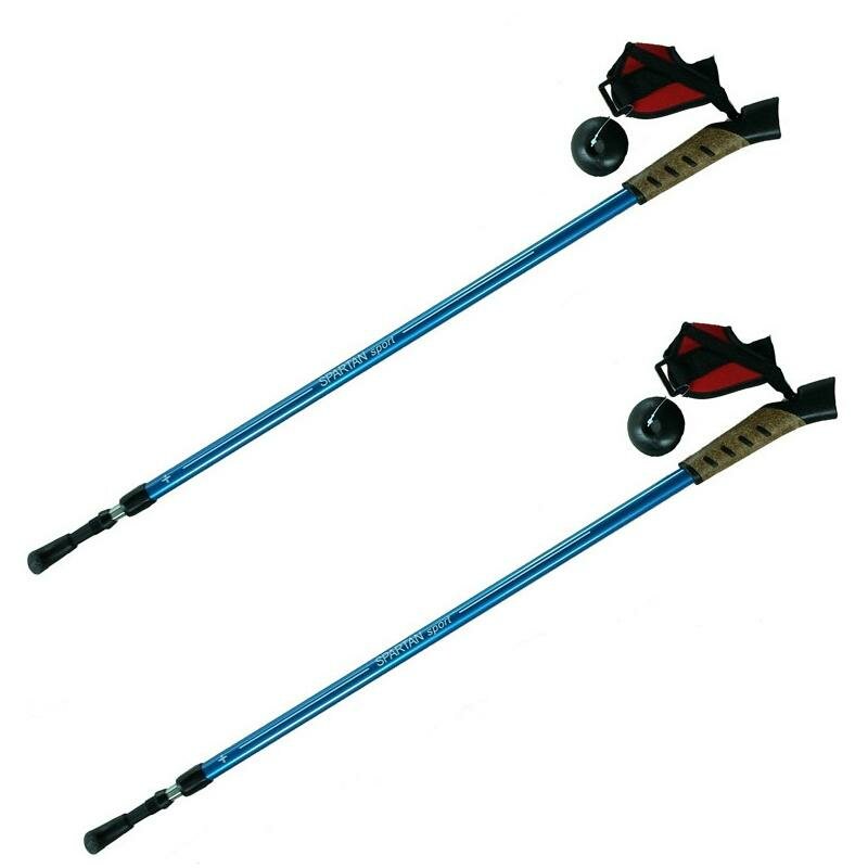Modrá trekingová hůl NORDIC WALKING, SPARTAN SPORT - délka 130 cm