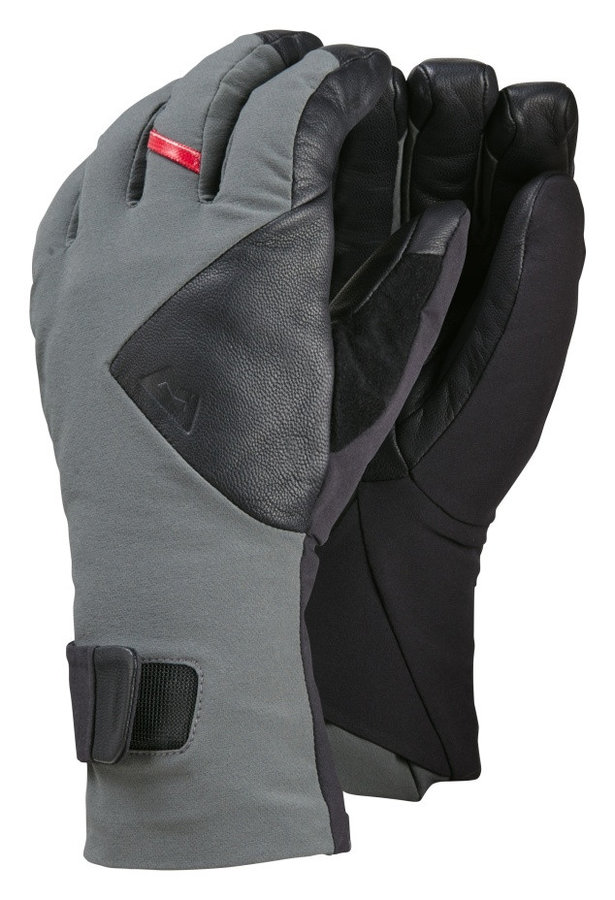 Černo-šedé zimní pánské ferratové rukavice Mountain Equipment
