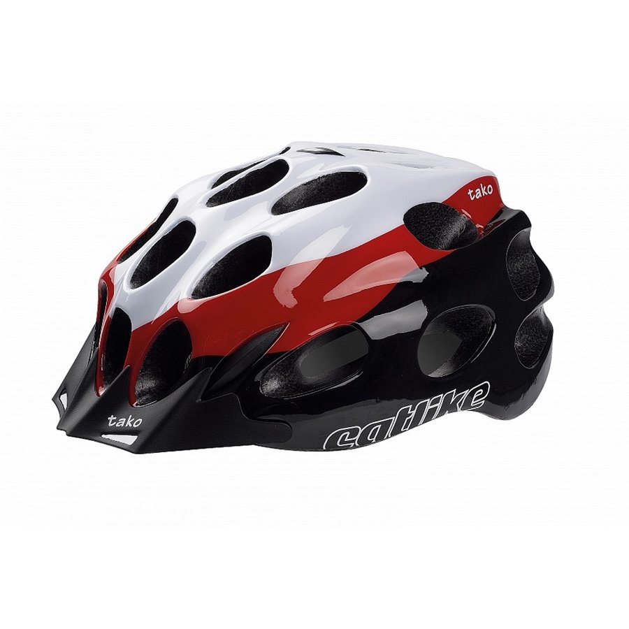 Bílo-červená cyklistická helma Tako, Catlike - velikost 58-62 cm