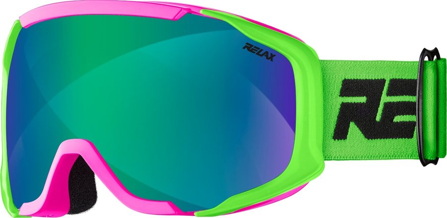Zelené dětské lyžařské brýle Relax