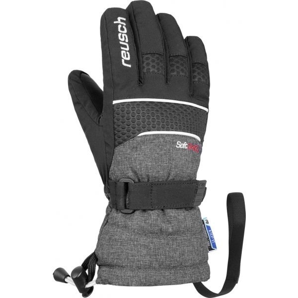 Černo-šedé pánské lyžařské rukavice Reusch - velikost 4