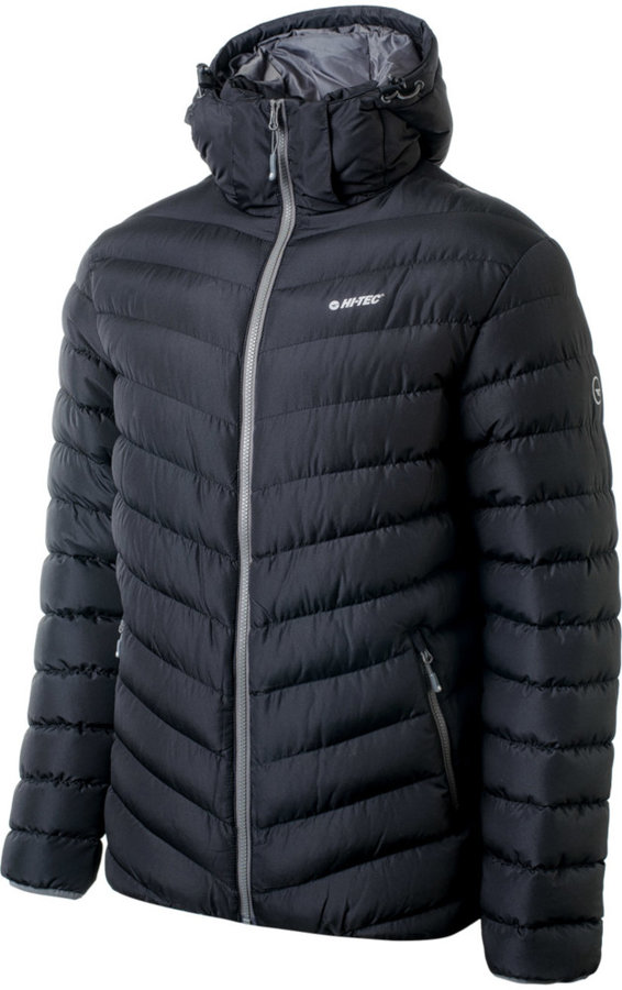 Černá zimní pánská bunda s kapucí Hi-Tec