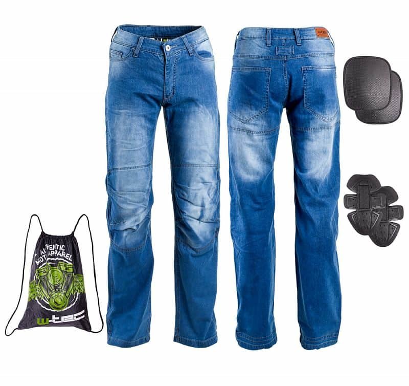 Modré pánské motorkářské kalhoty Davosh, W-TEC