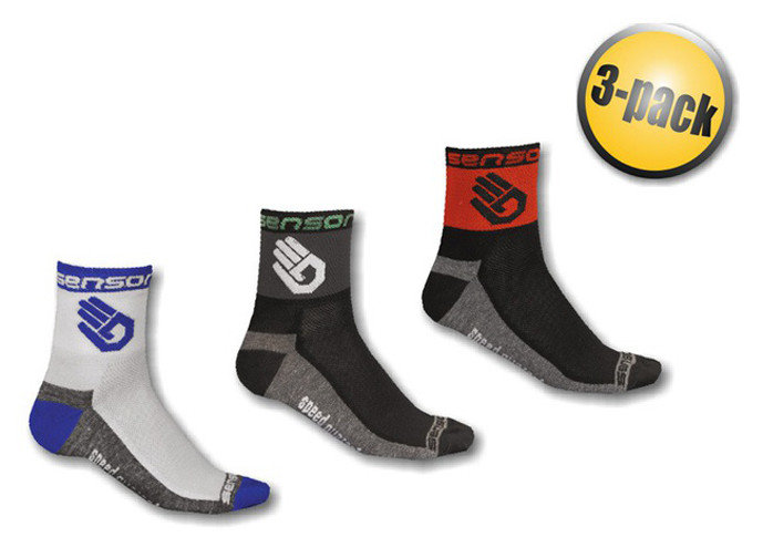 Černo-modré pánské ponožky Race Lite, Sensor - velikost 35-38 EU - 3 ks