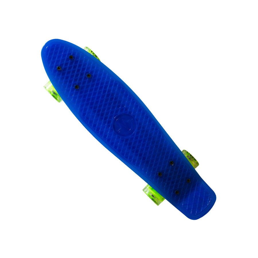 Skateboard - Plastik Penny Board MASTER 22&amp;quot; se svítícími kolečky - modrý