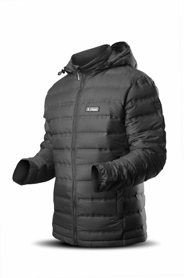 Šedá zimní pánská bunda s kapucí Trimm - velikost XXL
