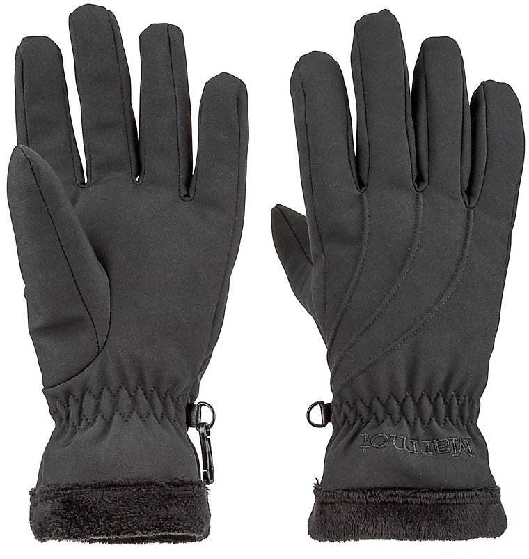 Černé zimní dámské běžecké rukavice Marmot