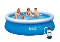 Nafukovací nadzemní kruhový bazén Bestway - průměr 366 cm a výška 76 cm
