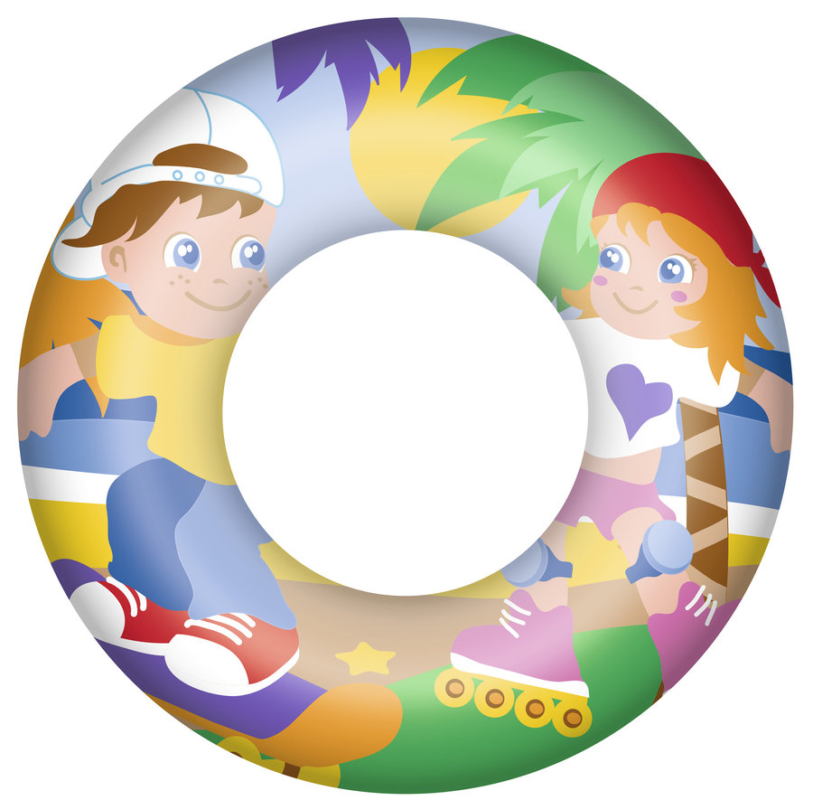 Různobarevný dětský nafukovací kruh Bestway